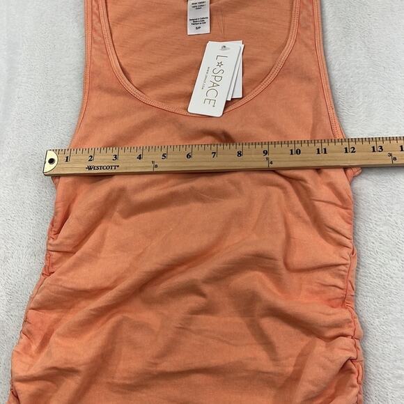 NWT L*Space Wildwood‎ Dress  Tangy Peach Orange Women's Small Mini 100% Cotton - Picture 6 of 14